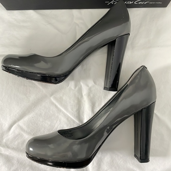 Kenneth Cole New York grey pattern leather heels - Picture 5 of 9